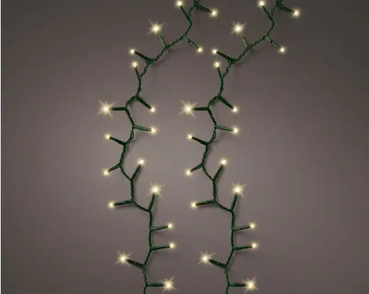 LED compact lights gb 8 function twinkle effect outdoor green/soft gold L.4500cm