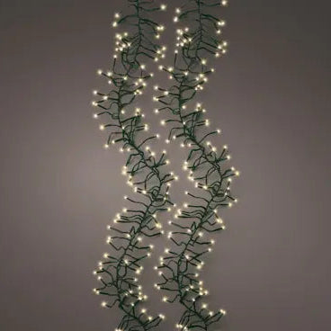 LED cluster lights gb 8 function twinkle effect outdoor green/soft gold L.700cm