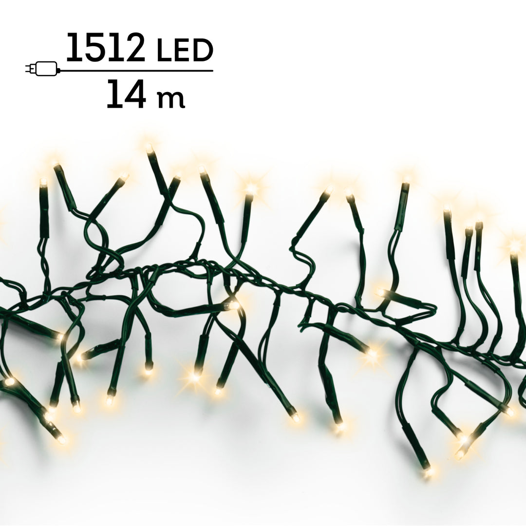 LED lights Cluster Lights Soft Gold 14m