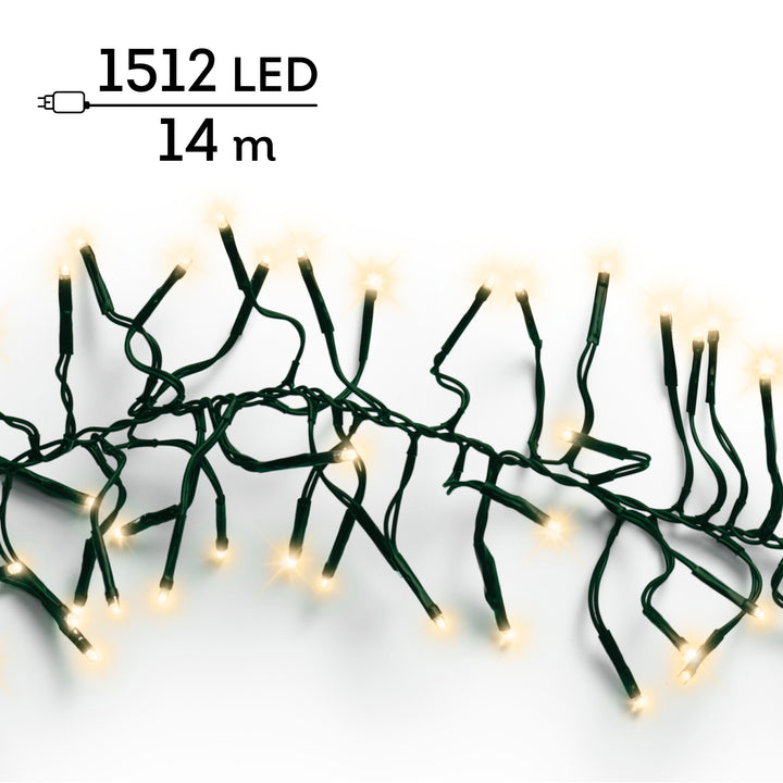 LED lights Cluster Lights Soft Gold 14m