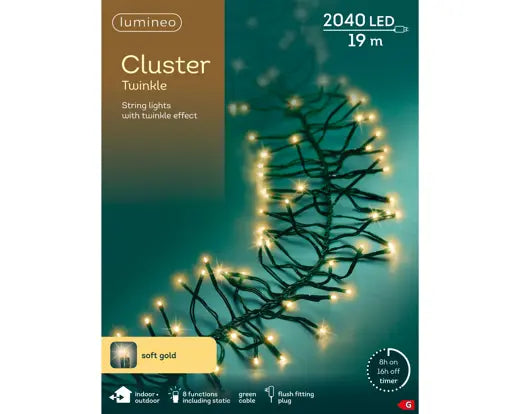 LED Cluster Lights 1900cm (Plug-in)