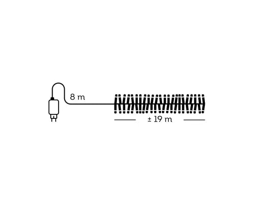 LED Cluster Lights 1900cm (Plug-in)