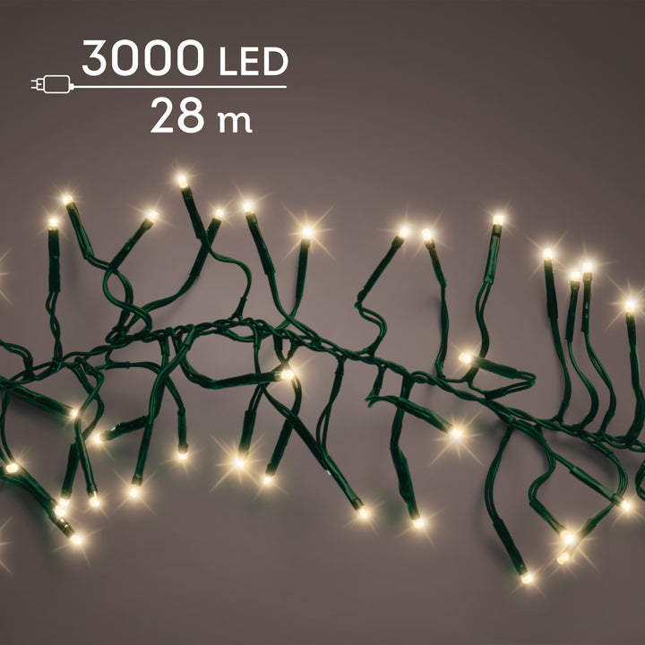 LED lights Cluster Lights Soft Gold 28m - lit product