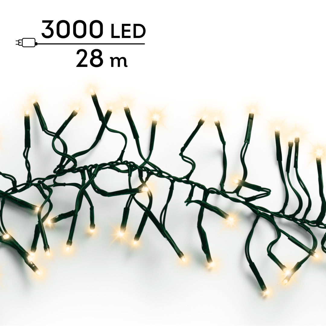 LED lights Cluster Lights Soft Gold 28m