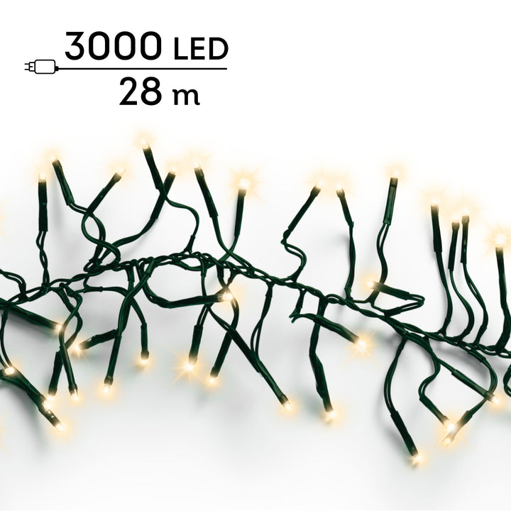LED lights Cluster Lights Soft Gold 28m
