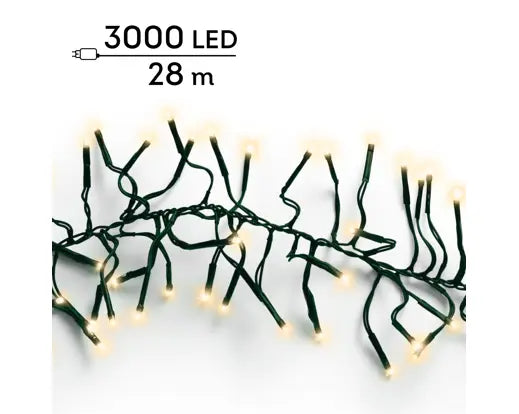 LED Cluster Lights Soft Gold 2800cm (Plug-in)