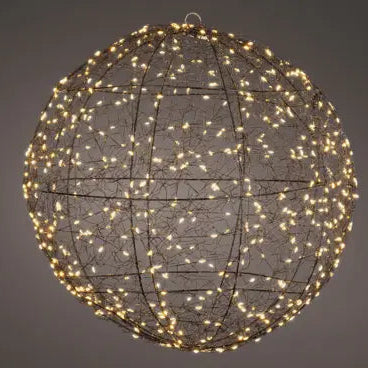 Micro LED frame light gb metal ball steady outdoor black/classic warm D.28cm