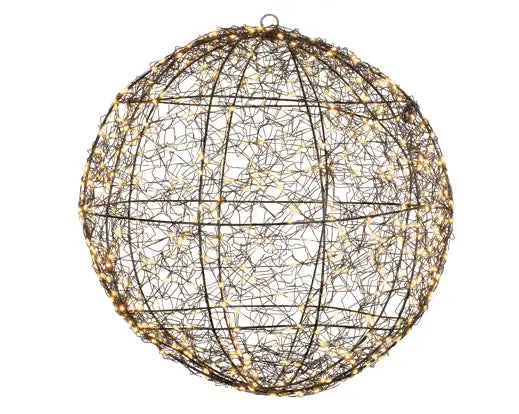 Micro LED frame light gb metal ball steady outdoor black/classic warm D.28cm