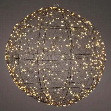 Micro LED frame light gb metal ball steady outdoor black/classic warm D.38cm