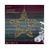 Micro LED star gb metal steady outdoor black/classic warm L.7cm x W.38cm x H.38cm