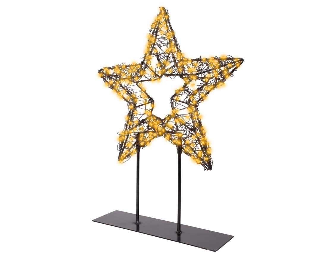 Micro LED table light Plug-in metal flashing & static effect outdoor black/classic warm L.6cm x W.28cm x H.37cm