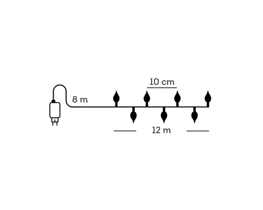 LED Vintage Lights Soft Gold 1190cm (Plug-in)