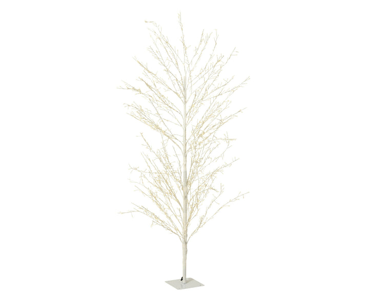 Silver Birch Full-Branch Outdoor Artificial Christmas Tree with Warm White Micro LEDs - W: 60 cm x H: 150 cm
