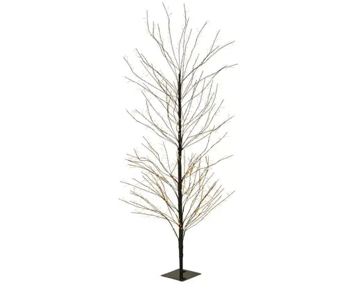 Black Full-Branch Outdoor Artificial Christmas Tree with Classic Warm Micro LEDs - W: 70 cm x H: 180 cm