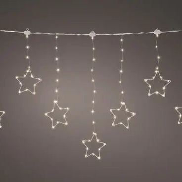 Micro LED curtain lights gb 8 function twinkle effect outdoor silver/warm white L.0.2cm x W.120cm x H.60cm