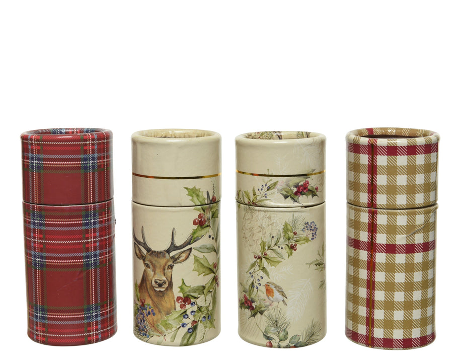 Matches Poplar Wood 4Ass Assorted Dia5Cm X H.11.3Cm - Christmas - Windyridge Garden Centre