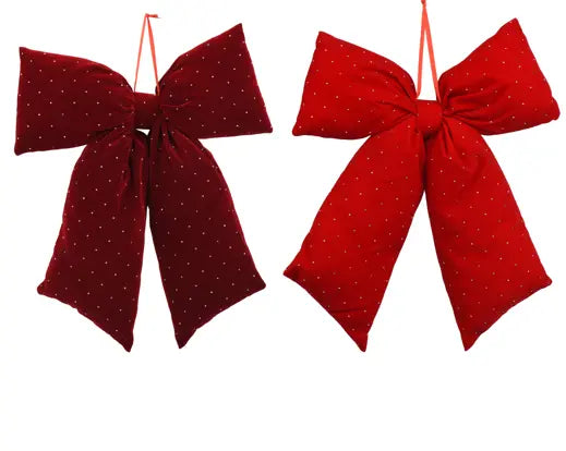 Bow polyester diamond all over 2col ass assorted L.4cm x W.30cm x H.40cm
