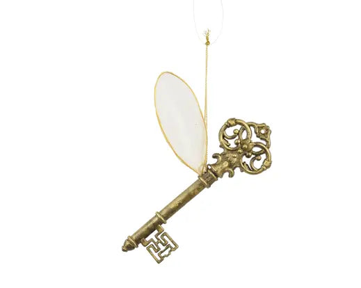 Key iron wing antique gold L.14.5cm x W.4.7cm x H.0.5cm