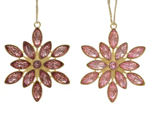 Snowflake alloy acrylic strass  assorted L.7cm x W.0.6cm x H.8.5cm