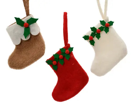 Stocking felt leaf  assorted L.1.5cm x W.10cm x H.10cm