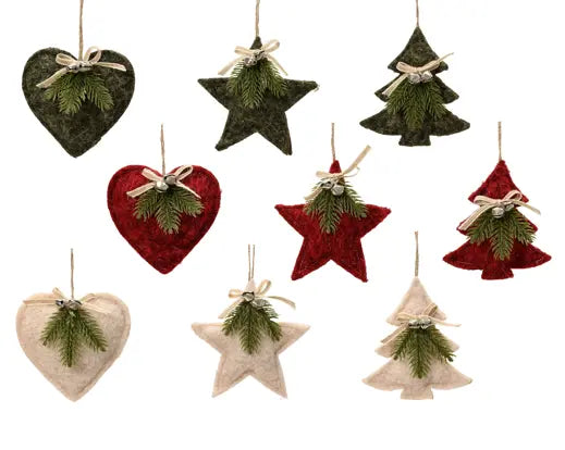 Figure polyester iron bell jute bow pe leaf assorted L.3.5cm x W.11cm x H.12.5cm