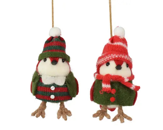 Bird wool  assorted L.12cm x W.9cm x H.15cm