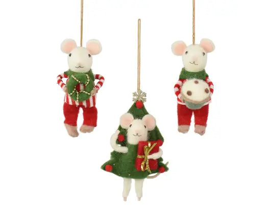 Mouse wool  assorted L.7cm x W.6cm x H.12cm