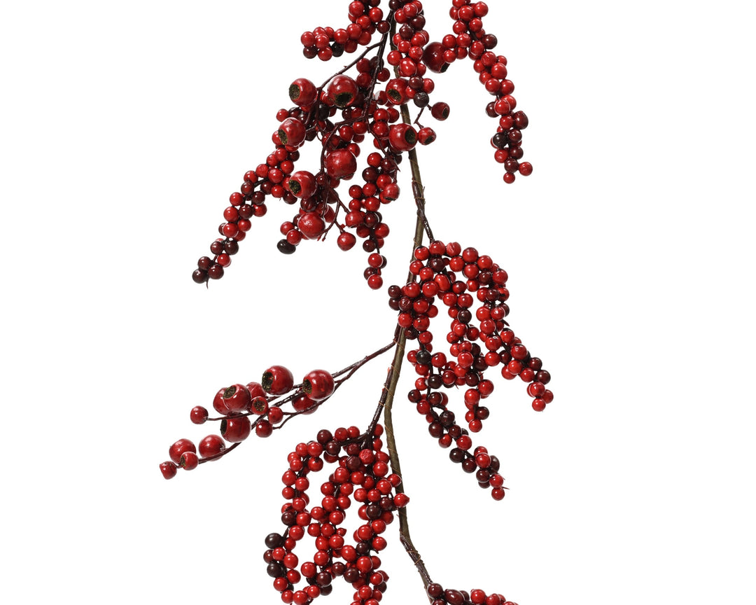 Red foam berry Christmas garland, 130cm