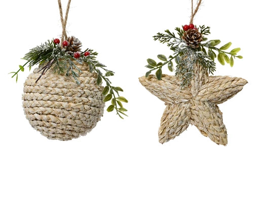 Xmas figure cornleaf foam berries pe leaves  natural L.5cm x W.14cm x H.17cm