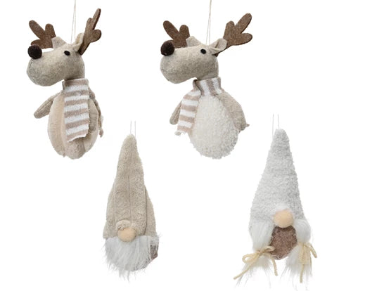 Figure polyester 2ass beige/colour(s) L.6cm x W.6cm x H.14cm