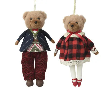 Bear polyester with blue jacket blue L.8cm x W.5cm x H.18cm