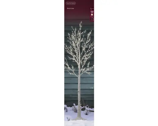Micro LED tree gb pvc birch steady outdoor white/warm white dia110cm x H.220cm