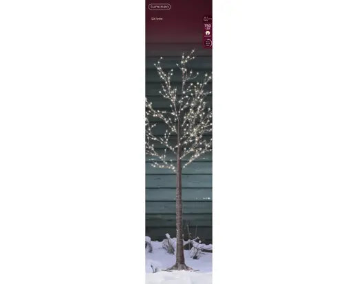 Micro LED tree gb pvc steady outdoor brown/warm white dia110cm x H.220cm