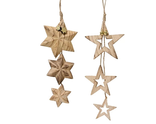 Star paulownia wood 2ass blond L.1.5cm x W.10cm x H.26cm