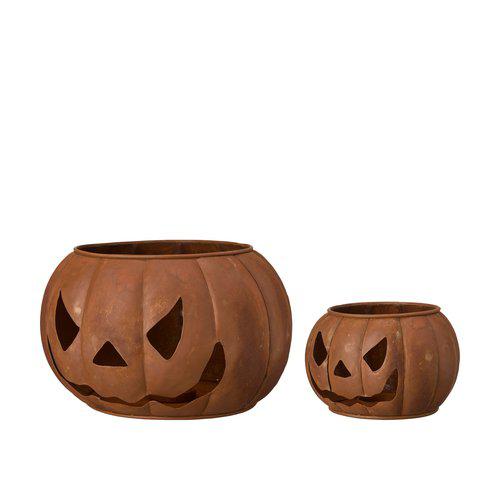 PUMPKIN Lantern  Rust 15x10cm