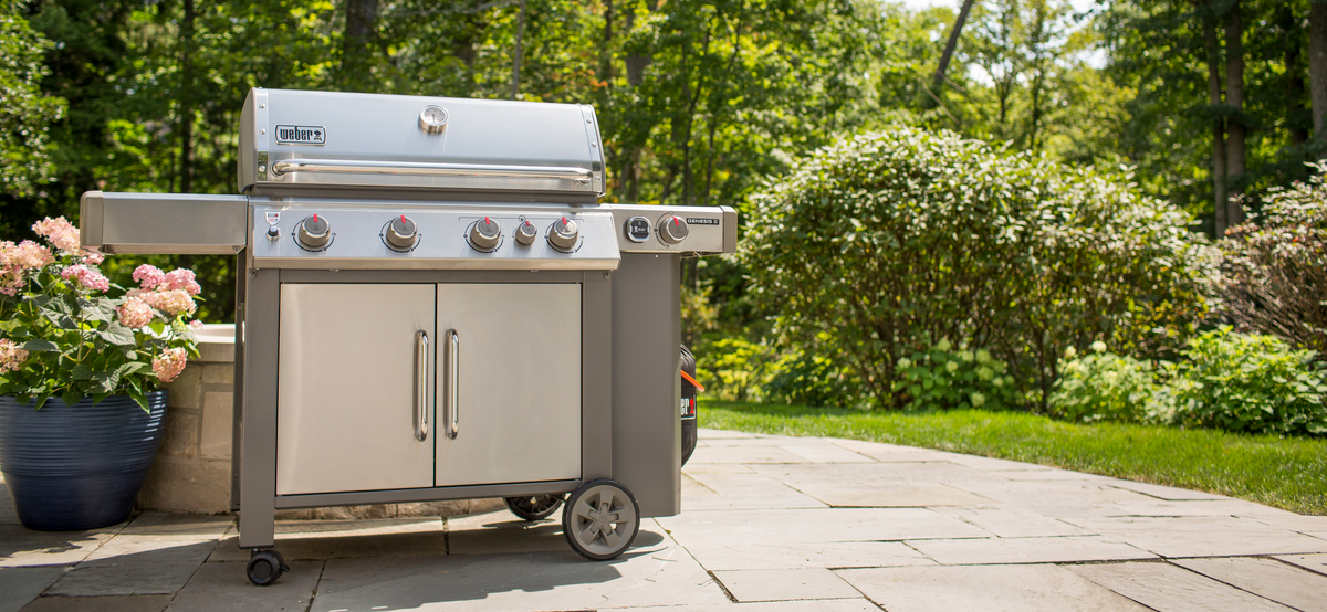 Weber BBQ in a garden in Dublin, Ireland