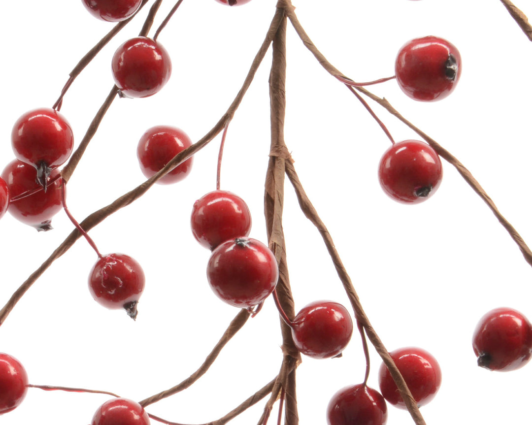 Red foam berry Christmas garland, 130cm long, alternate view