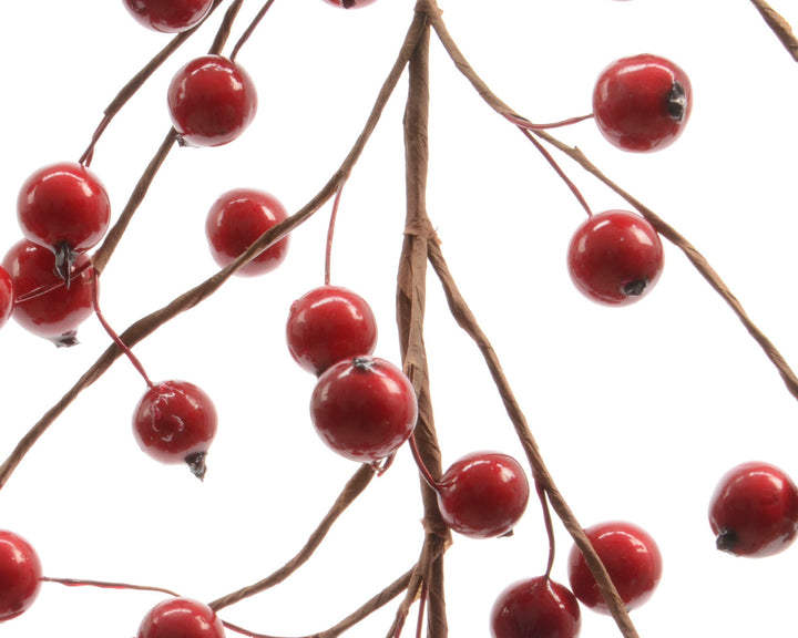 Red foam berry Christmas garland, 130cm long, alternate view
