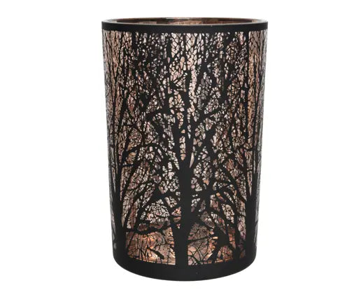 Tealightholder glass tree gold D.10cm x H.12.5cm
