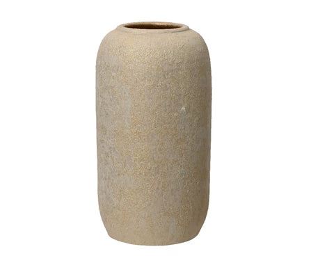 Vase terracotta structure gold dia20cm x H.40cm