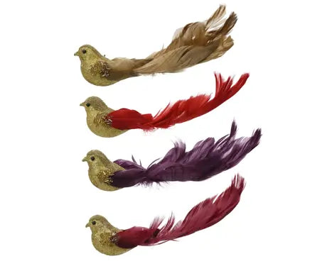 Bird foam glitter on clip L.4.5cm x W.20cm x H.5cm