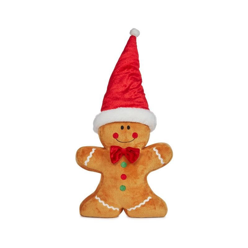 Deluxe gingerbread boy Christmas figure, alternate view