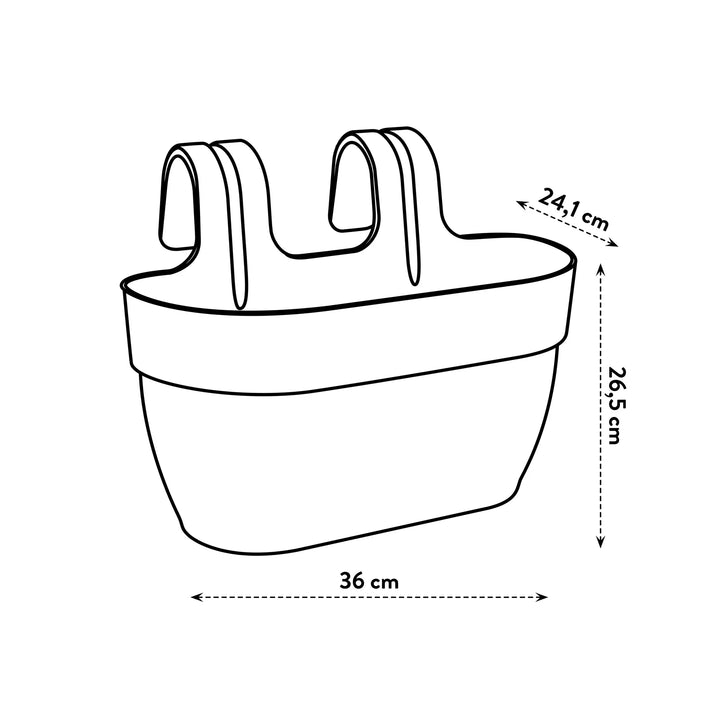 Vibia Campana Easy Hanger Trough Medium Anthracite - Pots - Windyridge Garden Centre