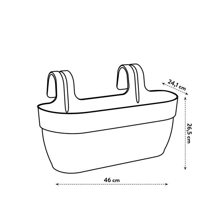 Vibia Campana Easy Hanger Trough Large Pistachio Green - Pots - Windyridge Garden Centre