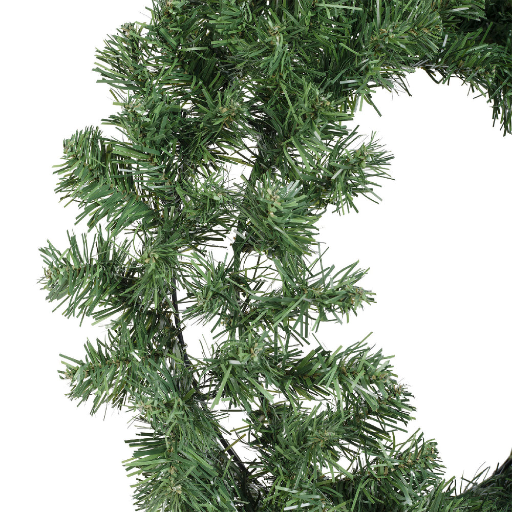 Green Imperial Christmas wreath for indoor or outdoor use, 50cm, alternate view