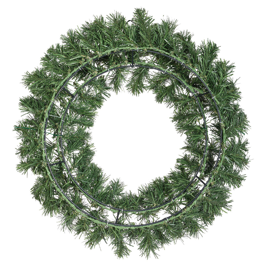 Green Imperial Christmas wreath for indoor or outdoor use, 50cm, alternate view