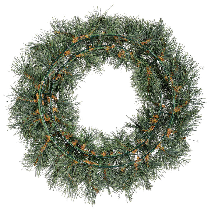 Green Cashmere indoor Christmas wreath, 63cm, alternate view
