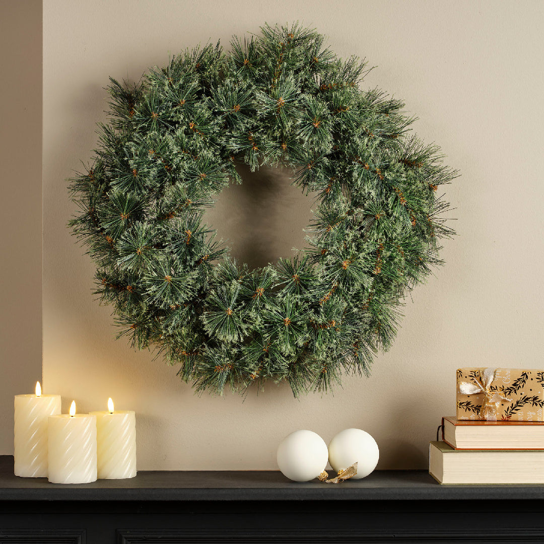 Cashmere wreath indoor green D.63cm x H.10cm