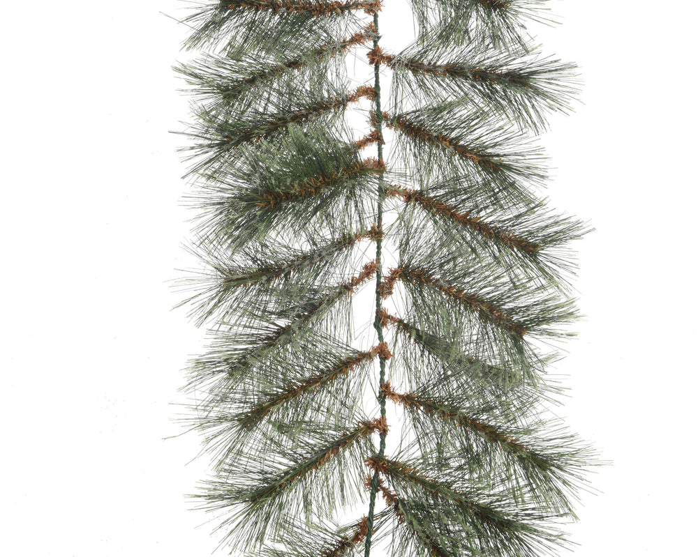 Green Cashmere indoor Christmas garland, 2.7m long, alternate view