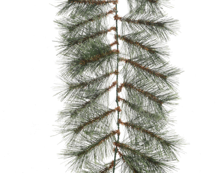 Green Cashmere indoor Christmas garland, 2.7m long, alternate view